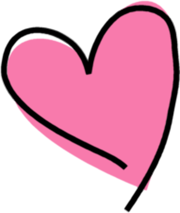 a pink heart on a white background