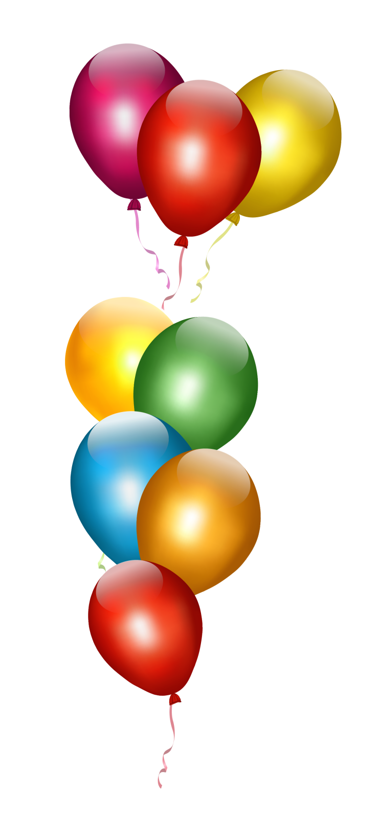 a bunch of balloons on a white background