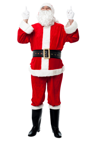 a man dressed in a santa claus costume