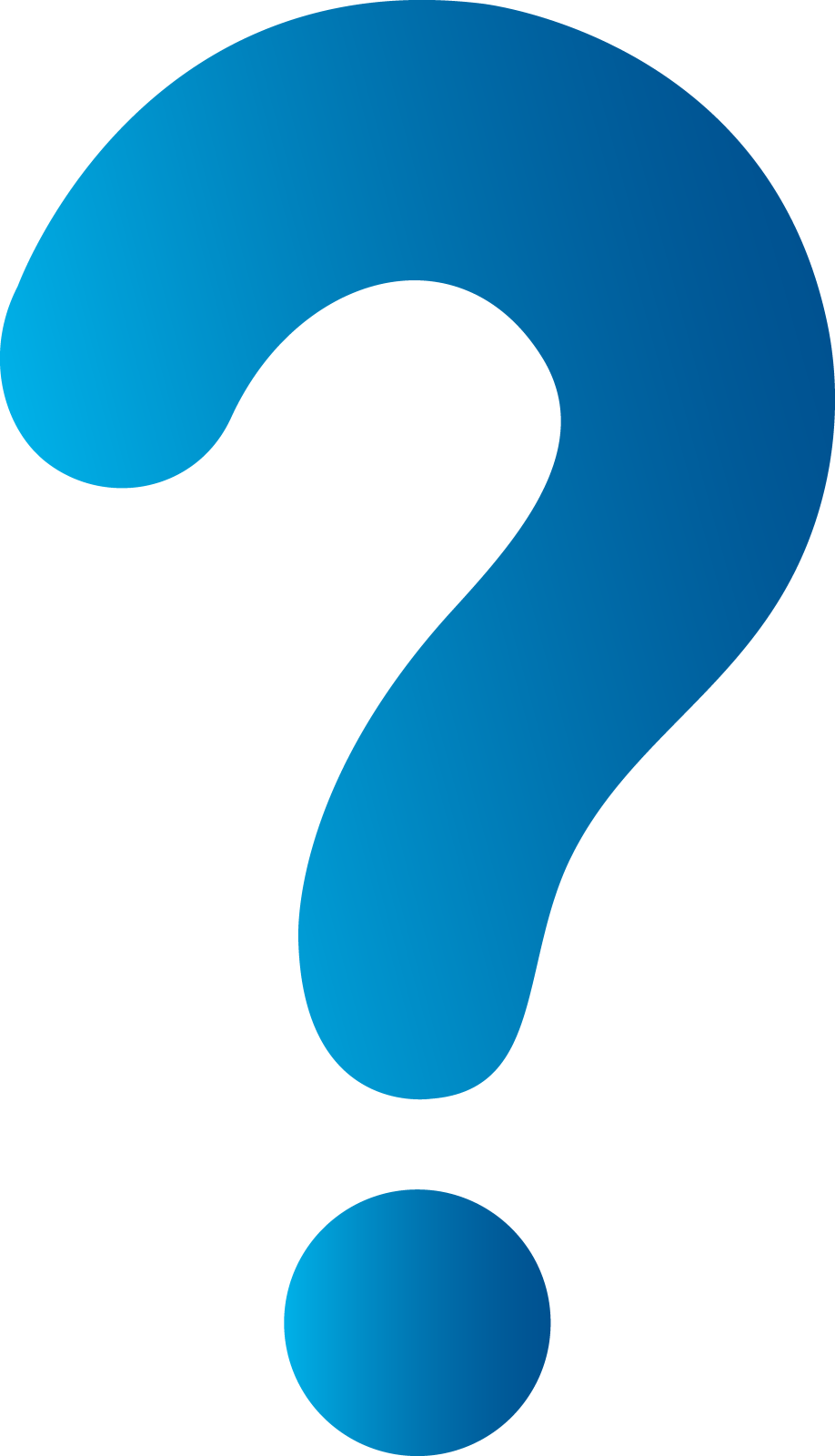 a blue question mark icon