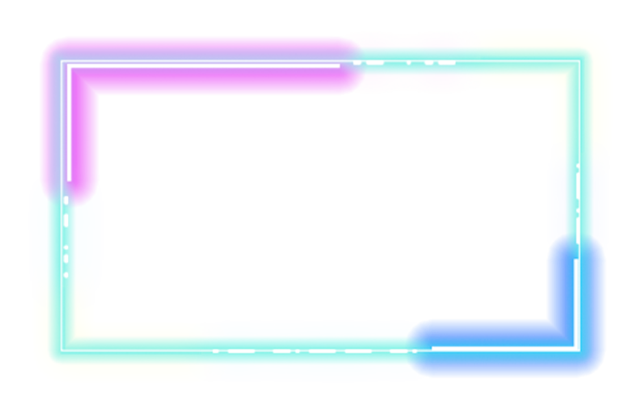 a neon frame on a white background