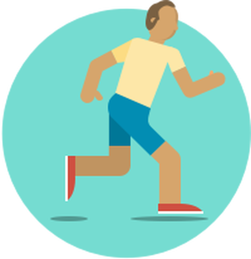 a man running in a circle