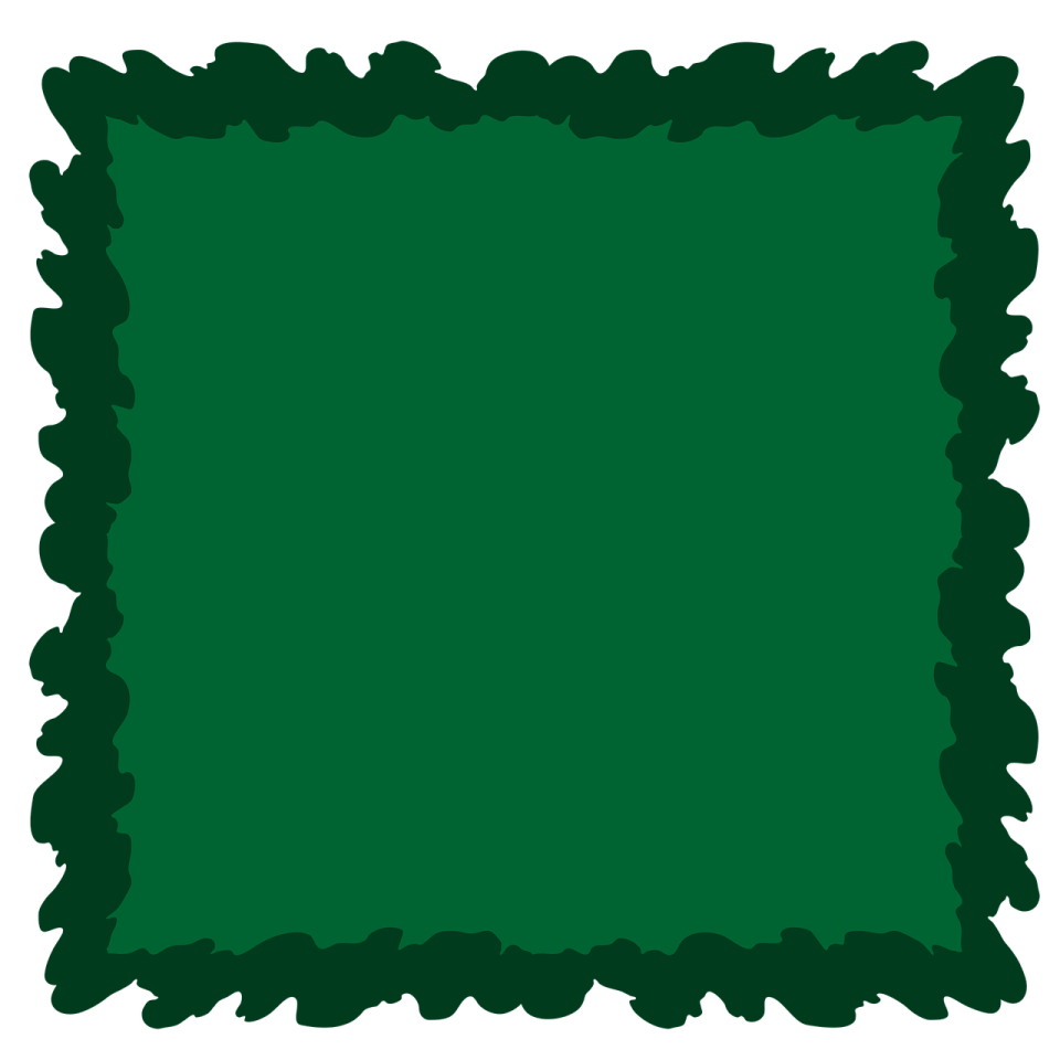 a green square frame