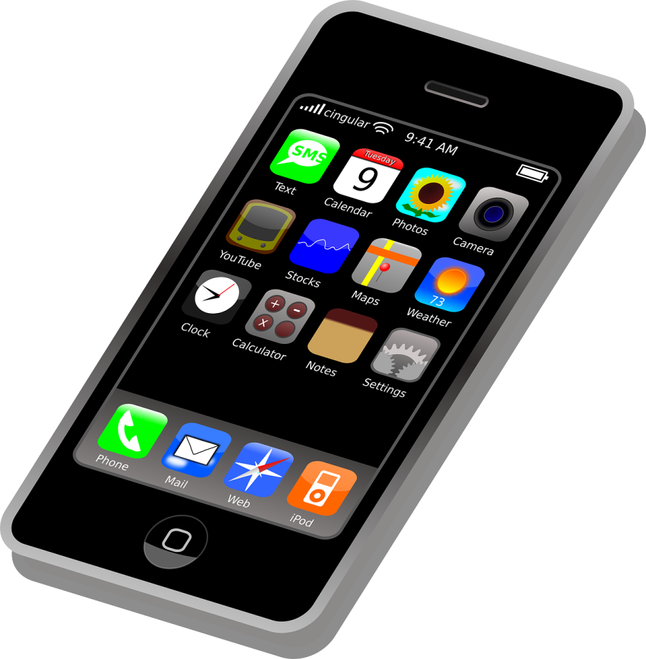 an iphone with various apps on the screen