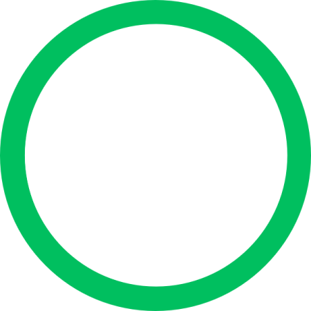 a green circle on a white background