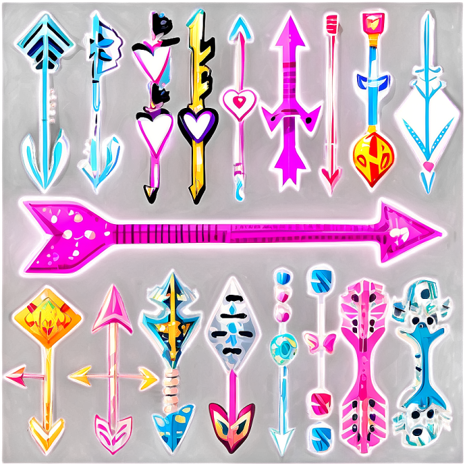 a bunch of different colored arrows