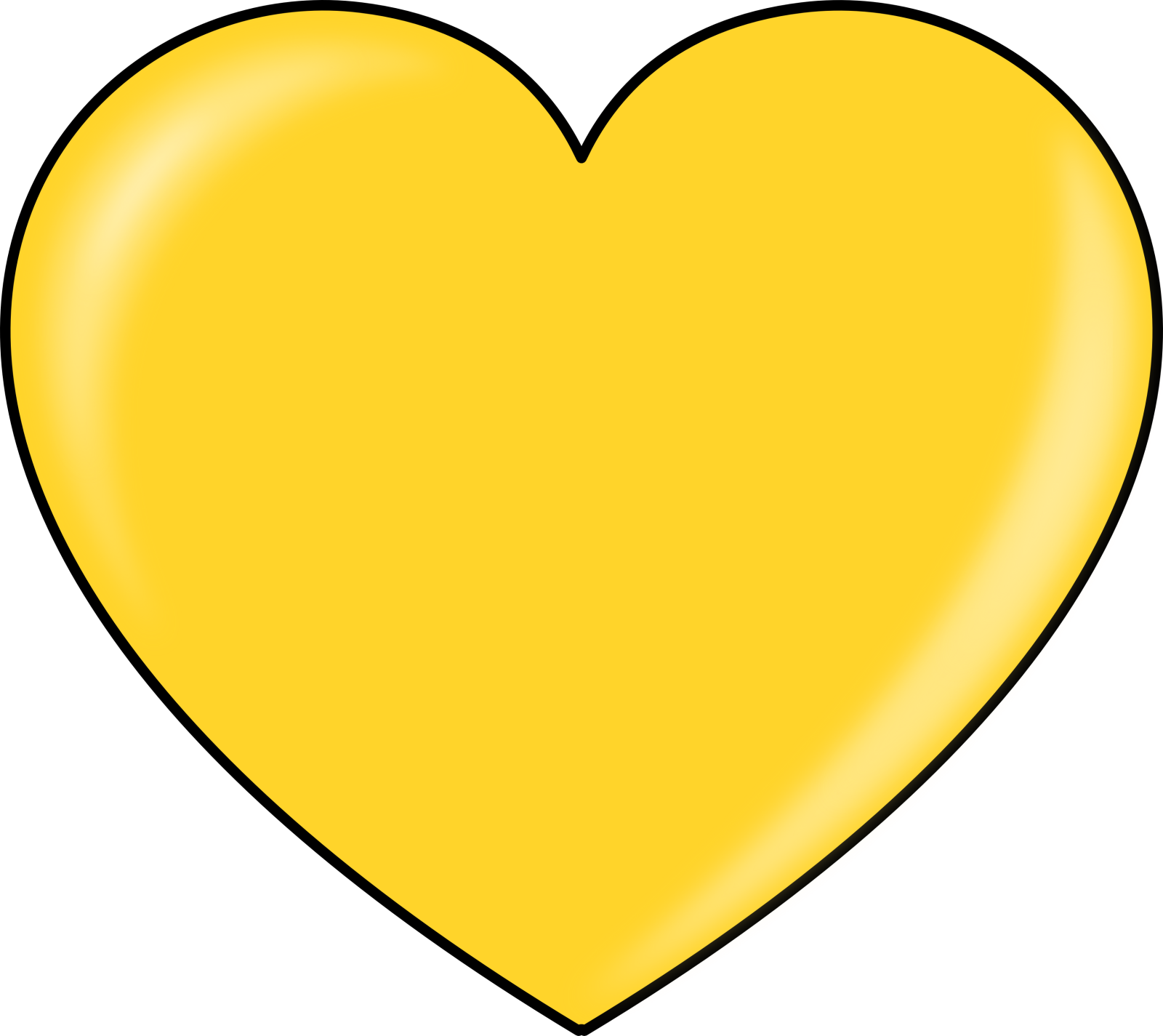 a yellow heart