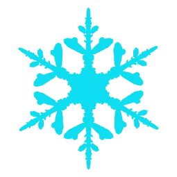 a blue snowflar on a white background