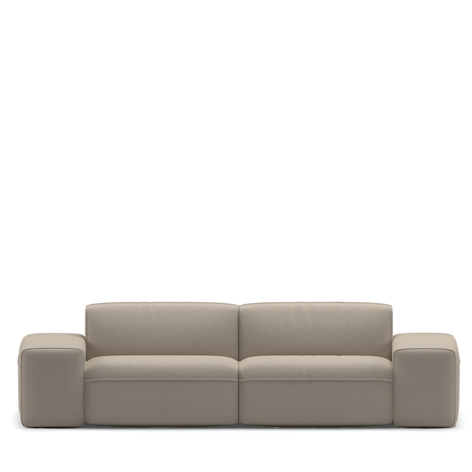 an image of a beige couch on a white background