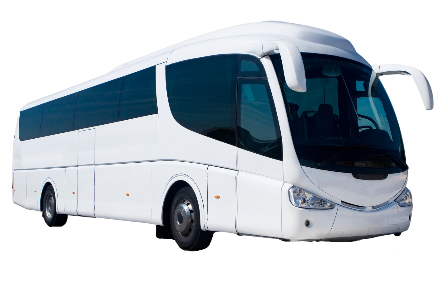 the bus is white