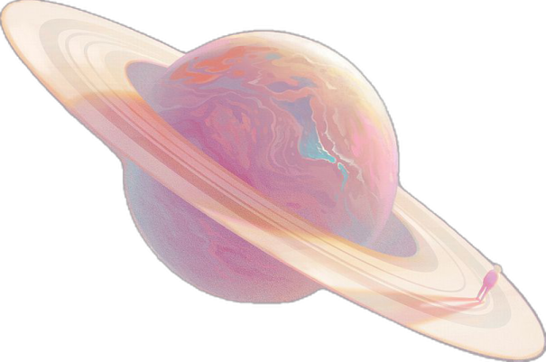 an illustration of the planet saturn