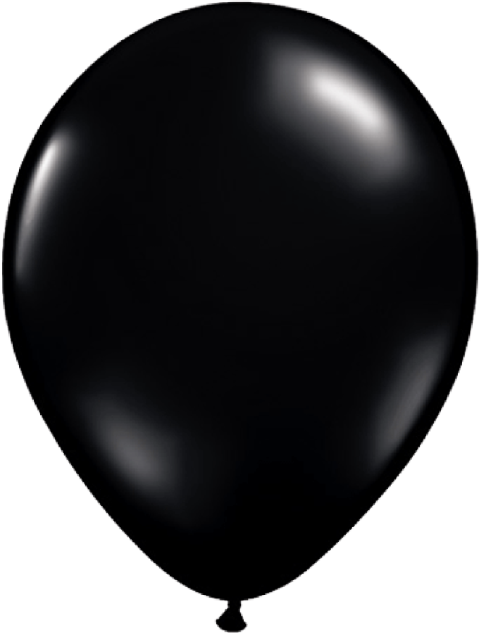 a black balloon on a white background