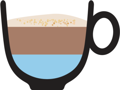 a cup filled with coffee