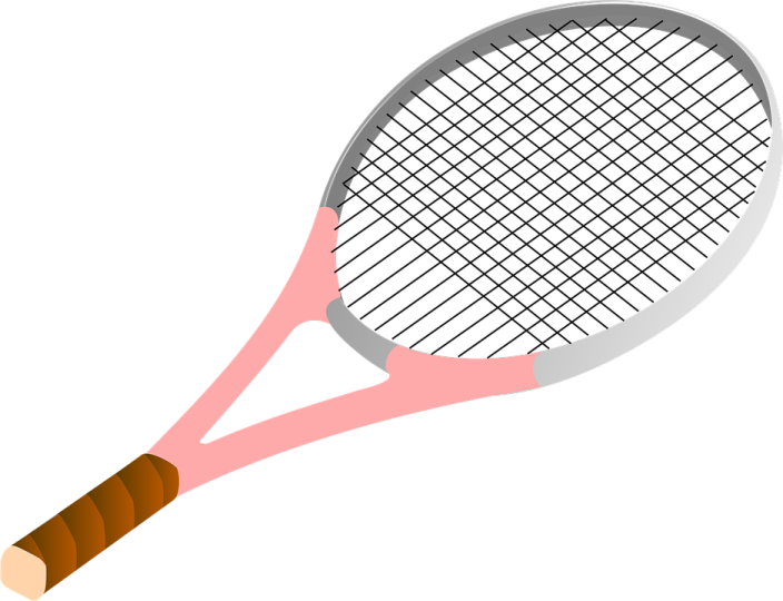 a tennis racket on a white background