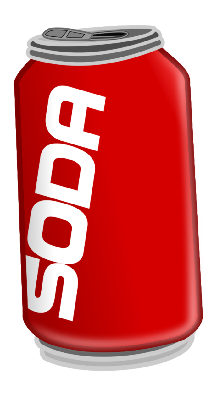 a red can of soda
