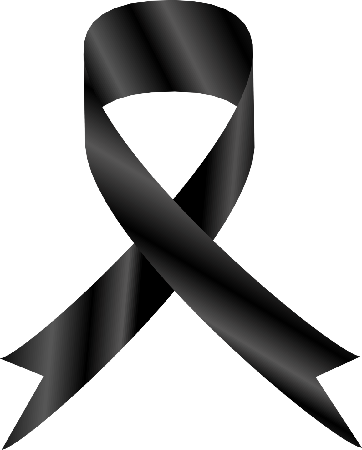 a black ribbon on a white background
