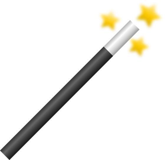 a black and white pencil with stars around it