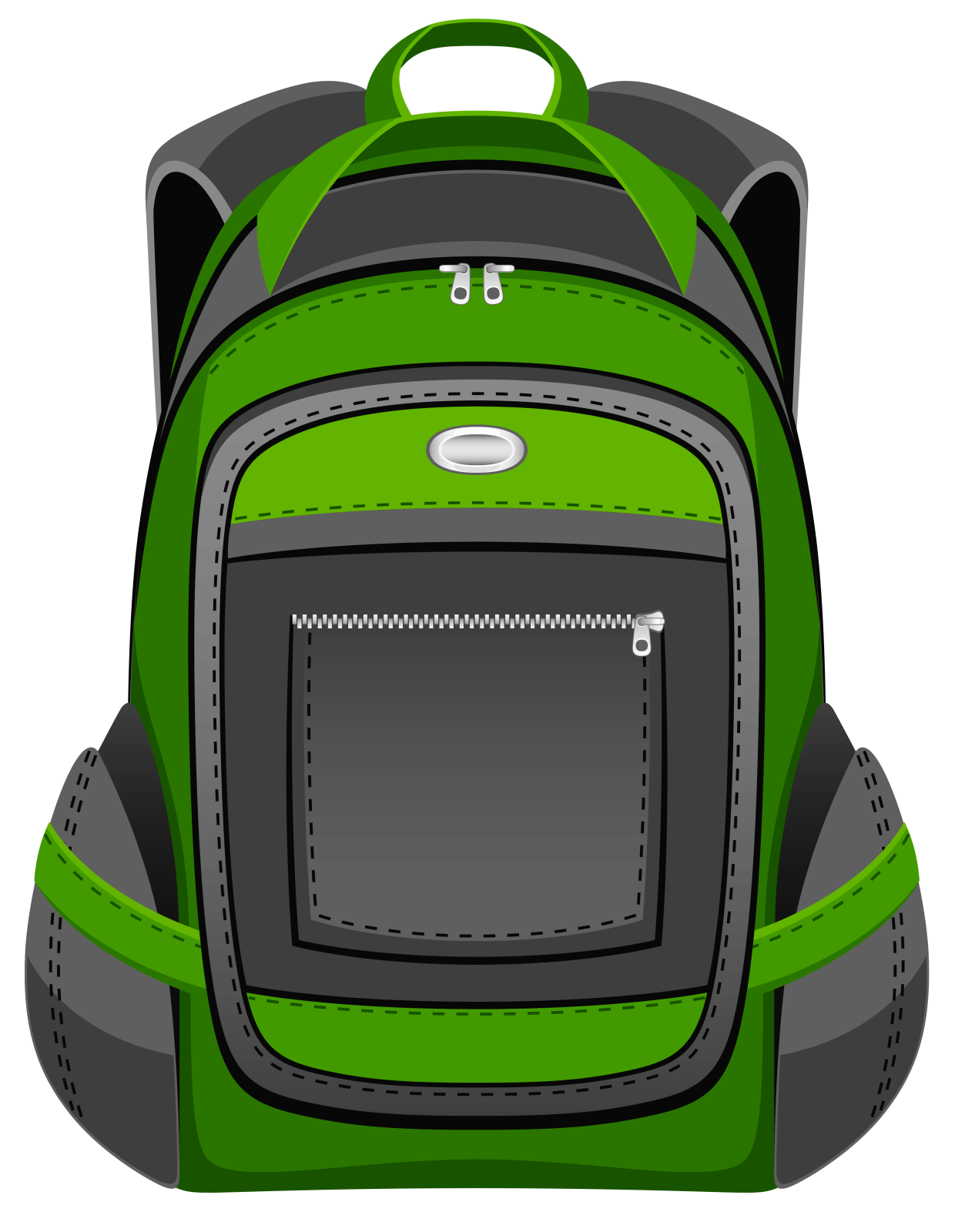a green school backpack