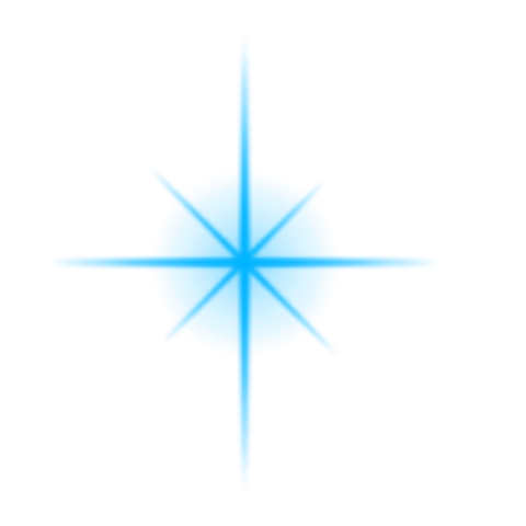 a blue star on a white background