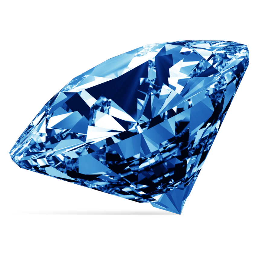 a blue diamond on white background