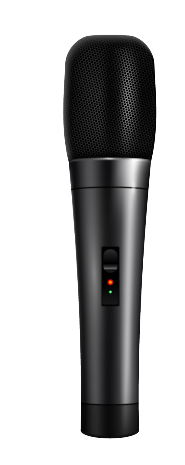 a microphone on a white background