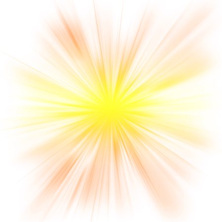a yellow star burst on a white background