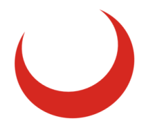the red crescent logo on a white background