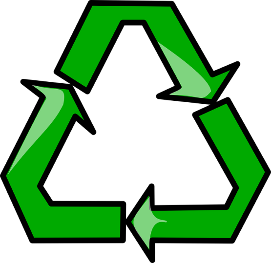 a green recycling symbol
