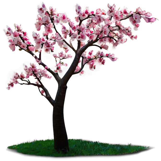 a tree with pink flowers on it