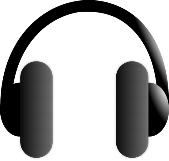 a pair of headphones on a white background