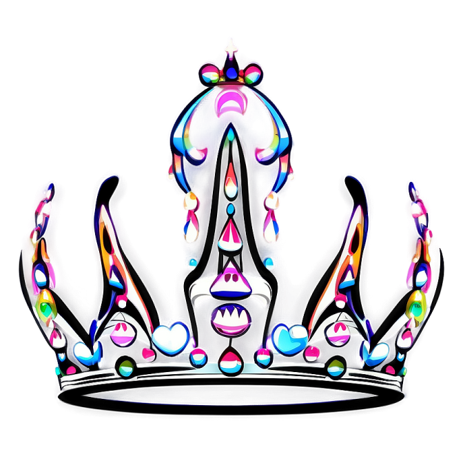 a colorful crown on a white background
