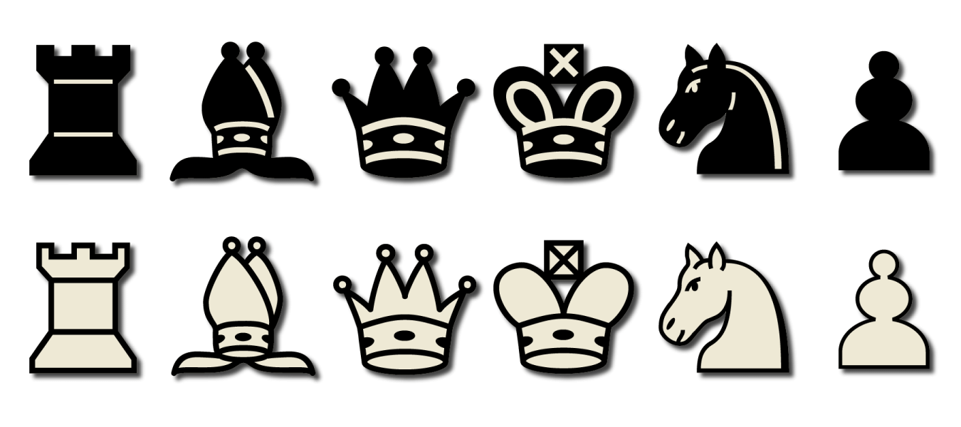 a set of chess pieces