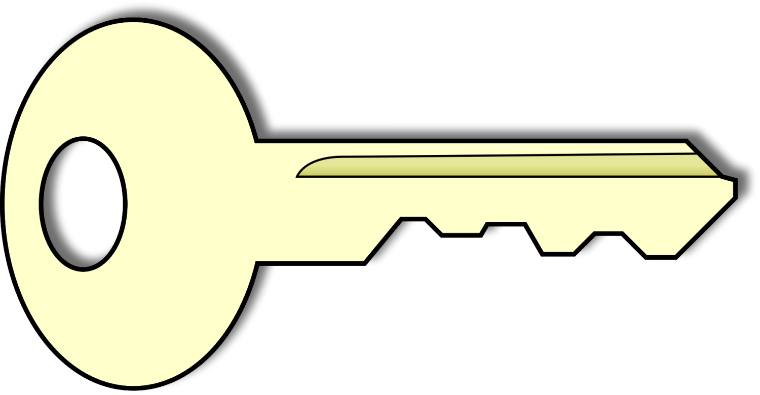 a key with a white background