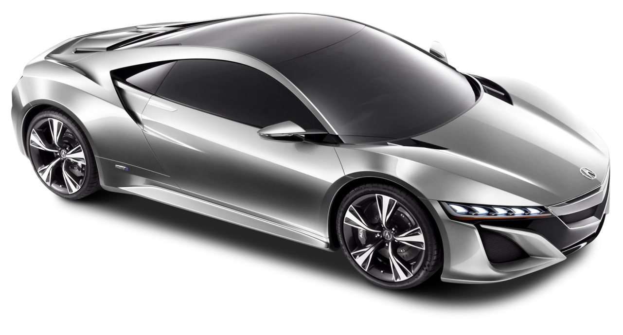 a silver car on a white background
