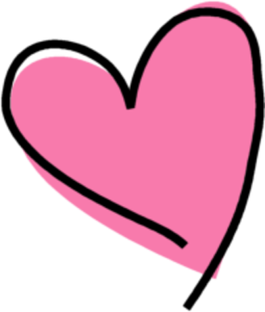 a pink heart on a white background