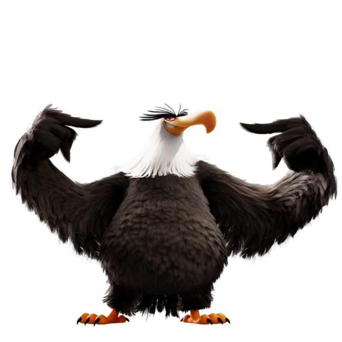 an eagle is standing with its wings spread