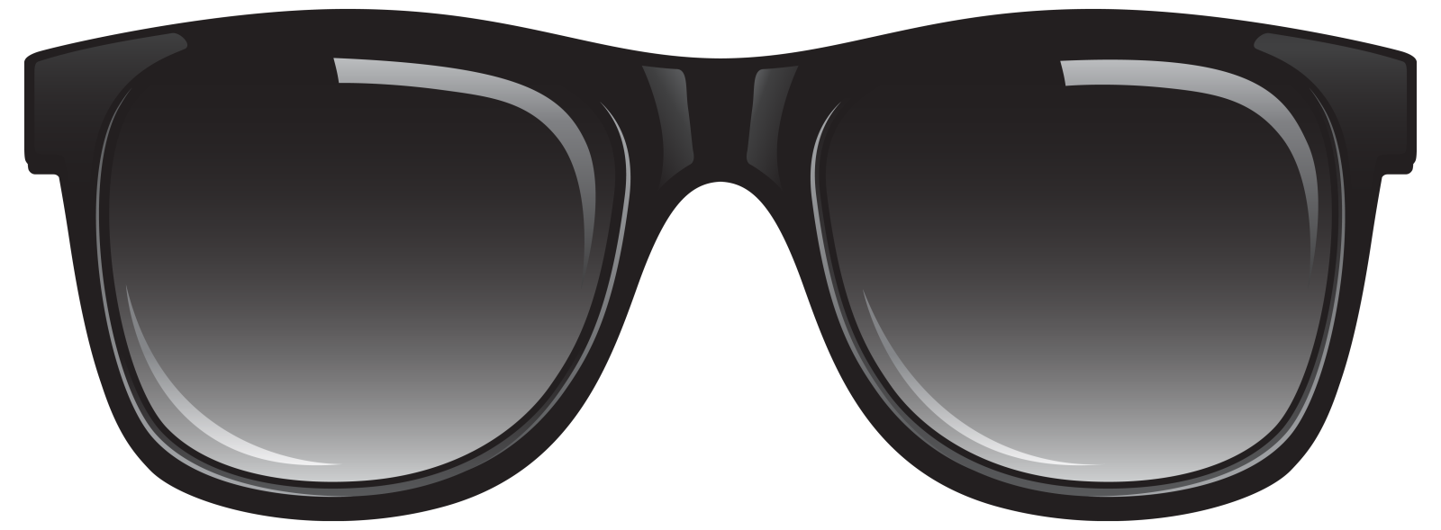 a pair of black sunglasses