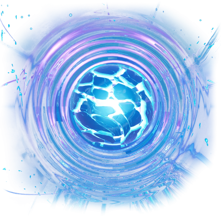 a blue and purple circular object