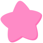 a pink star on a white background