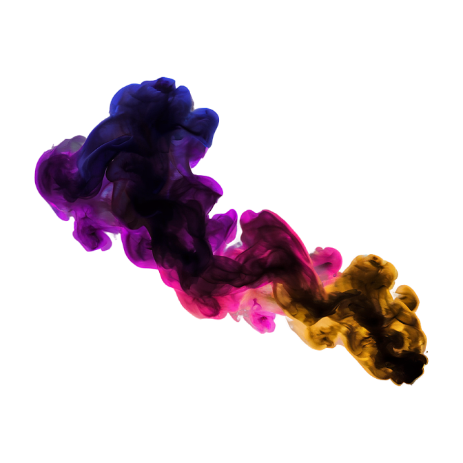 three colored smokes in the air