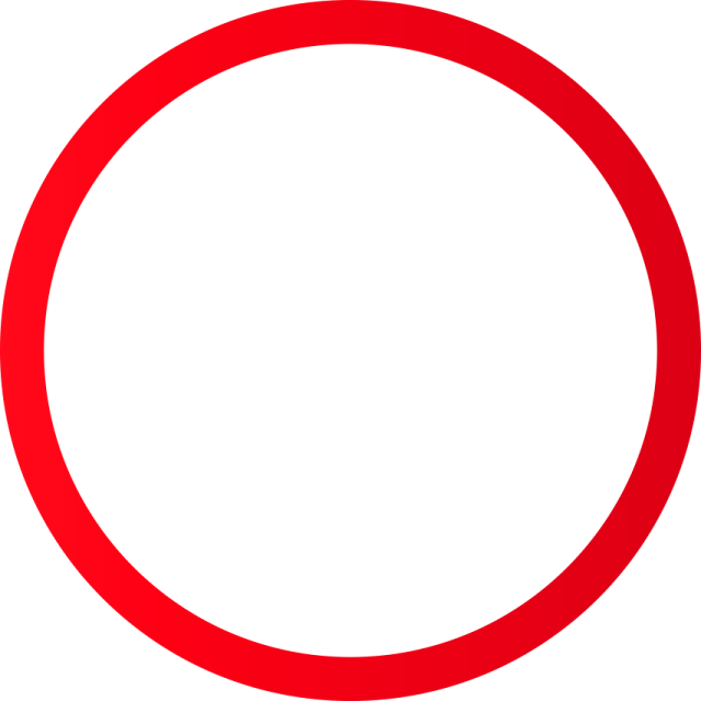 a red circle on a white background