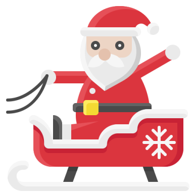 a santa claus on a sler