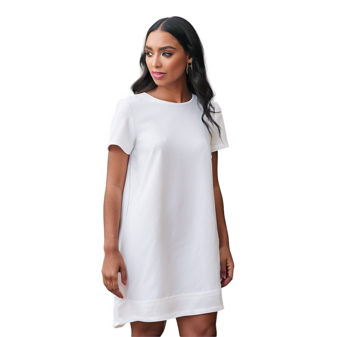 a woman wearing a white dress