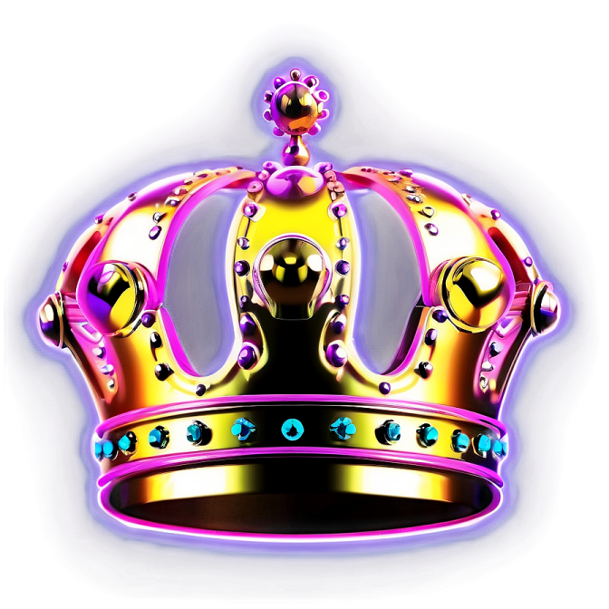 a purple and gold crown on a white background