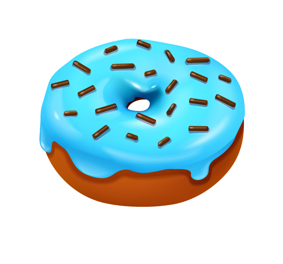 a donut with chocolate sprinngs on it