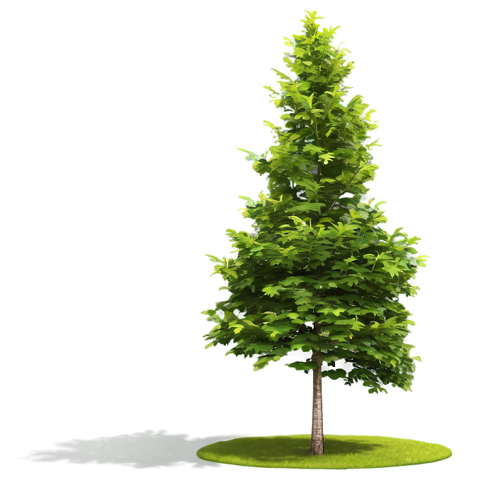 a green tree on a white background