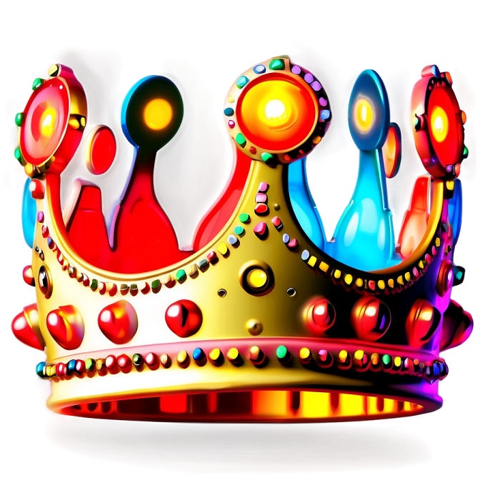 a colorful crown on a white background