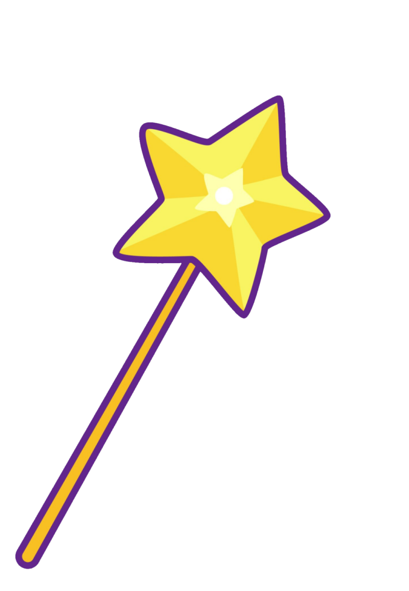 a yellow wand with a star on it