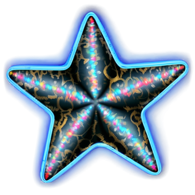 a starfish with colorful lights on it