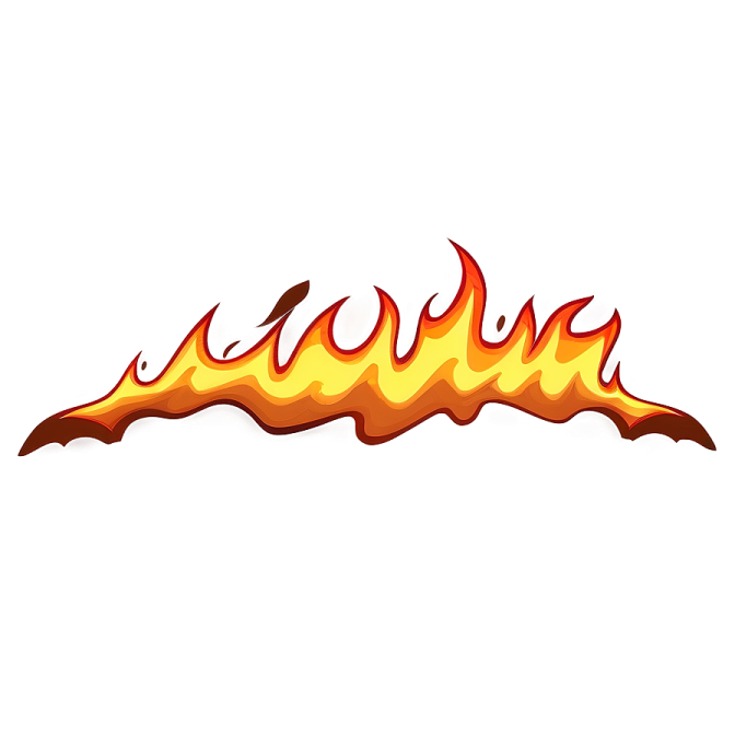 a burning flame on a white background